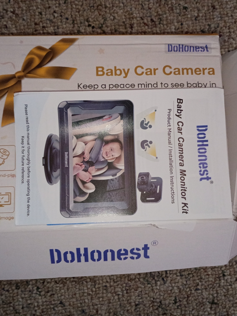 DoHonest Baby Car Camera Monitor Kit - Black